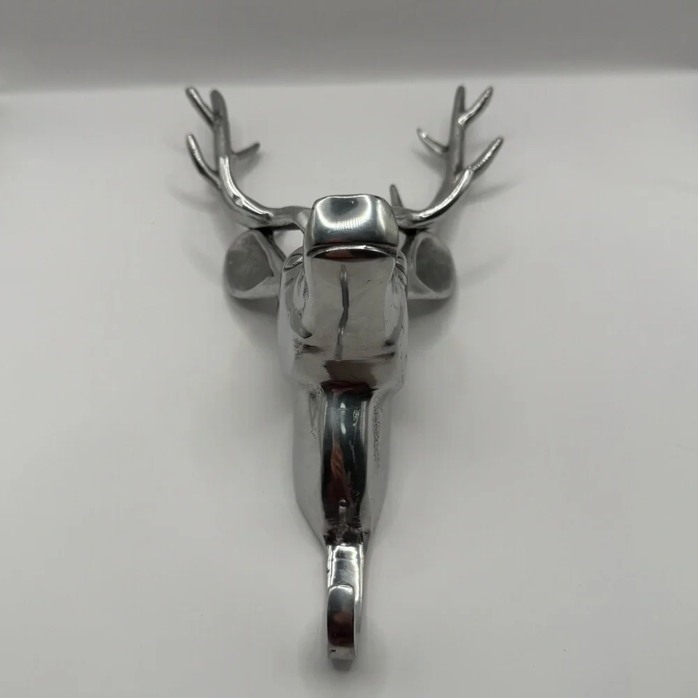 Z Gallerie Silver Stag Deer Head Hook Wall Decor